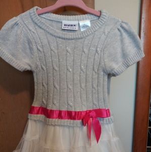 Silver/White Dress with Tights!